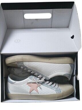 ShuShop Paula Perforated White Sneakers Women 11